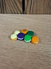 7 mini macarons pour collectionneurs maison de poupée ou meubles couleurs assorties G4-401