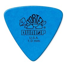 Jim Dunlop Tortex Triangle Pick 1.0MM - 1.0mm BLUE 6 Pack