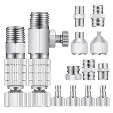 15 Pieces Airbrush Adapter Set Including Quick Disconnect Connectors Spray Gun