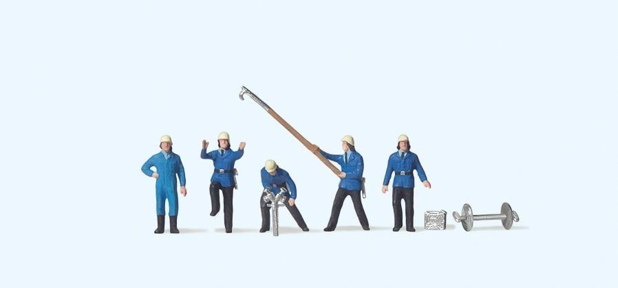 Firemen (5) Figure Set Preiser 79116