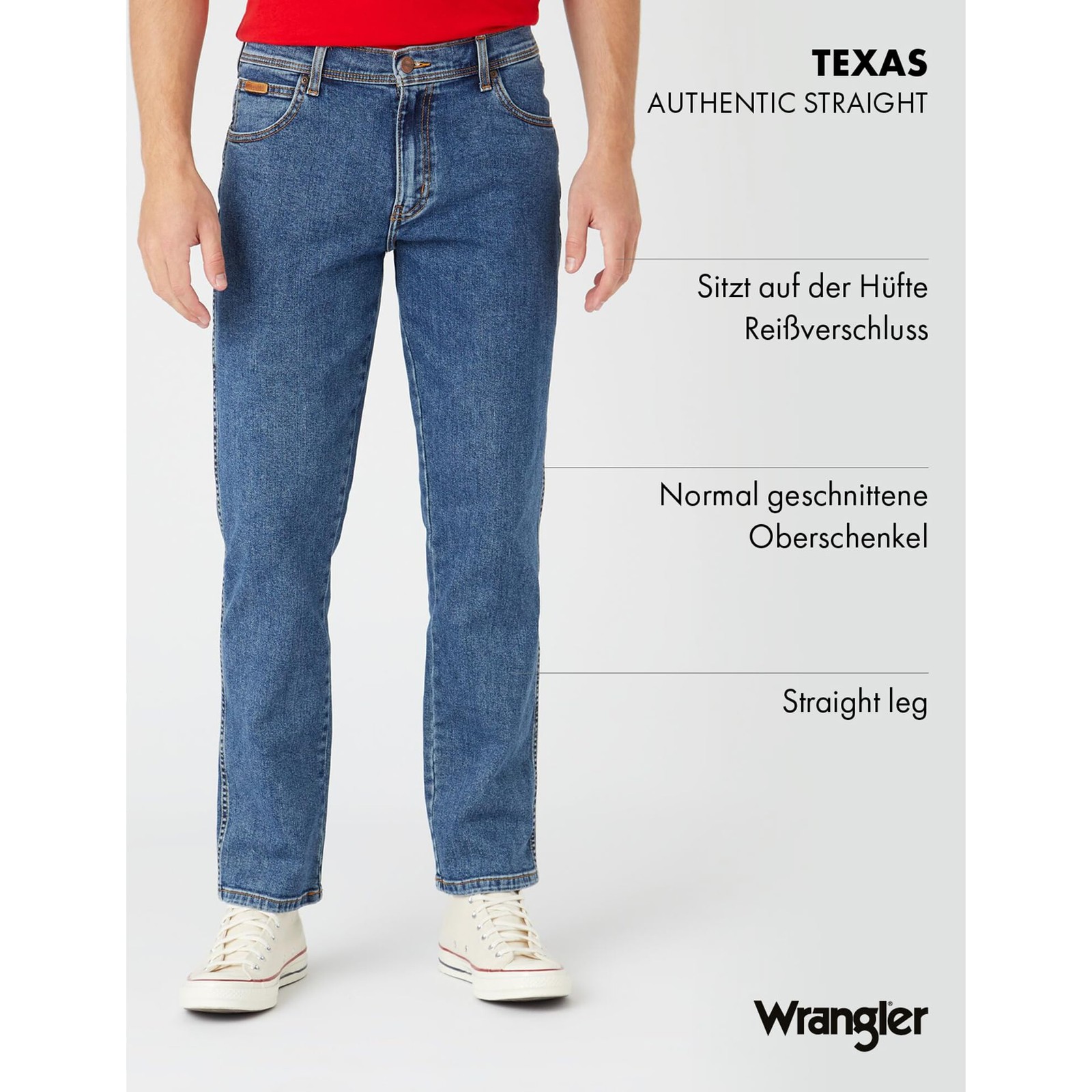 Mens Texas Jeans, Stonewash, 44W / 32L EU image 3