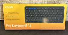 ZAGG Pro Keyboard 12 - 12" Wireless Charging Desktop Keyboard for Windows, macOS