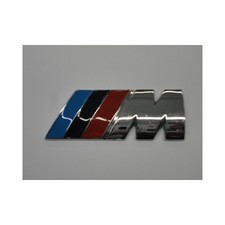BMW M Emblem Logo Heckklappe Schriftzug Badge Aufkleber chrom 88x30 mm