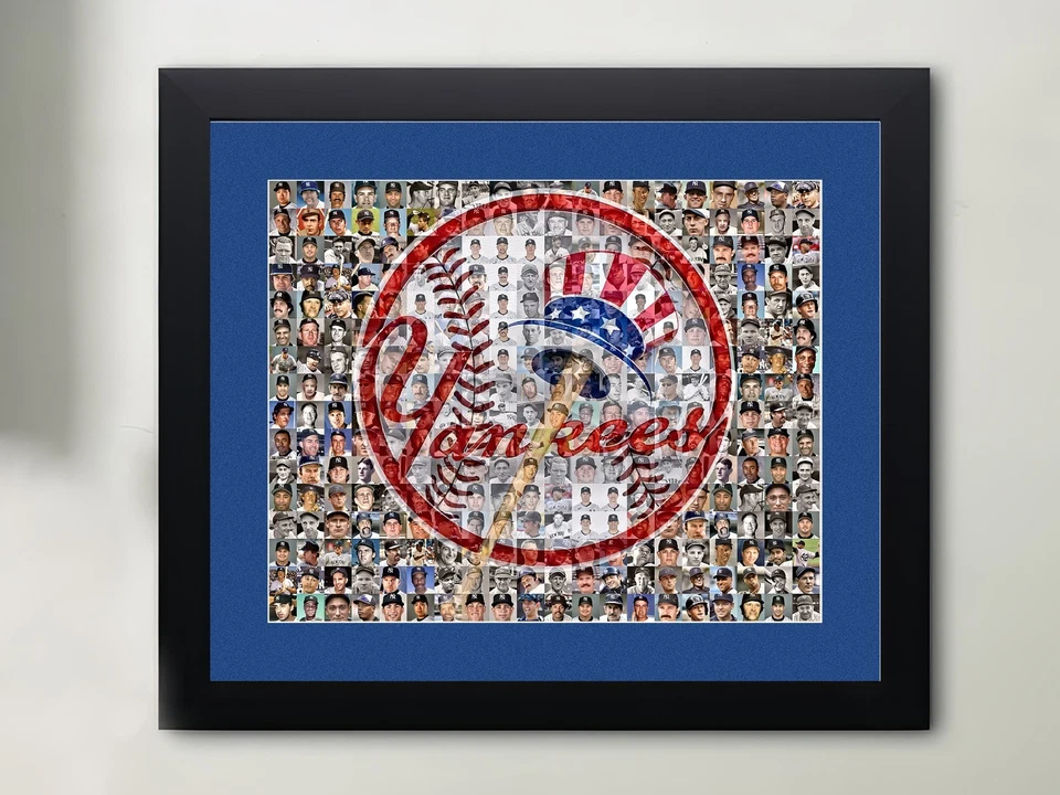 Foto de fanático de los Yankees de Nueva York arte impreso en mosaico 250 imágenes de jugadores pasadas y presentes Foto 3 de 4