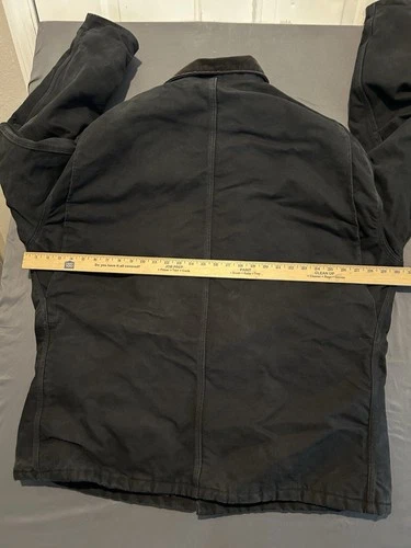 Carhartt Jacket Mens 54 Tall Black C03 Traditional Coat Duck Canvas Distressed image 15
