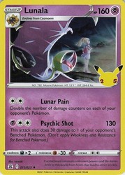 Lunala 015/025 Holo Rare Celebrations