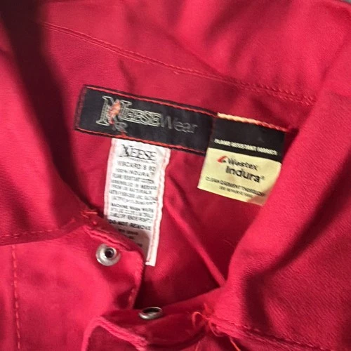 Neese Indura Westex Wear HRC2 FR Shirt Size Medium 38/40 Red Coveralls image 6