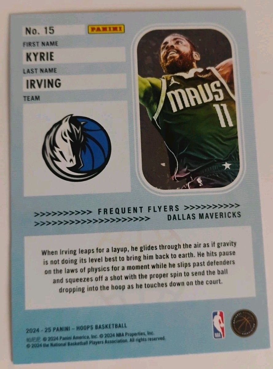 KYRIE IRVING DALLAS MAVERICKS SIGNED HOOPS FREQUENT FLYERS TRADING