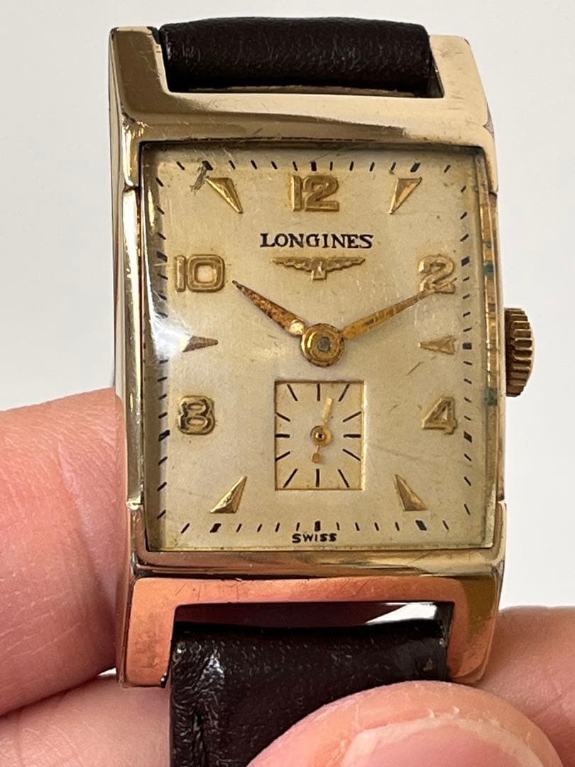 Longines 9lt 10kgf Rectangular Antique Watch 10k … - image 2