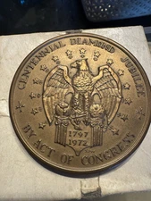 1972 CENTENNIAL DIAMOND JUBILEE USS CONSTELLATION   BRONZE MEDAL. 