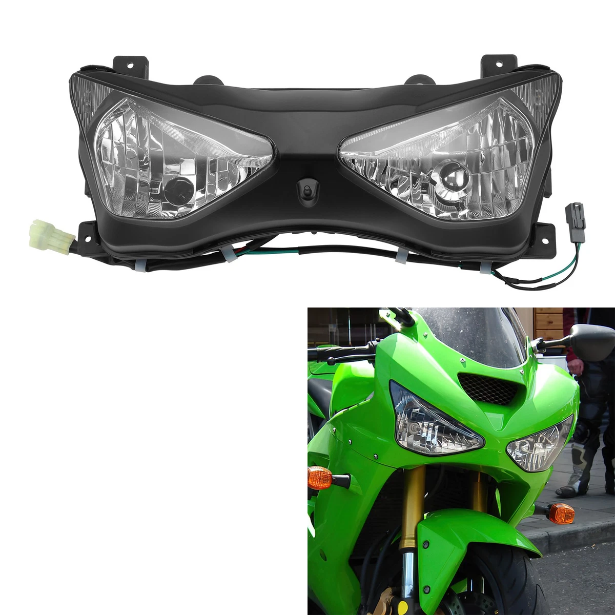 Motorcycle Headlight Assemblies for 2003 Kawasaki Ninja ZX6R for