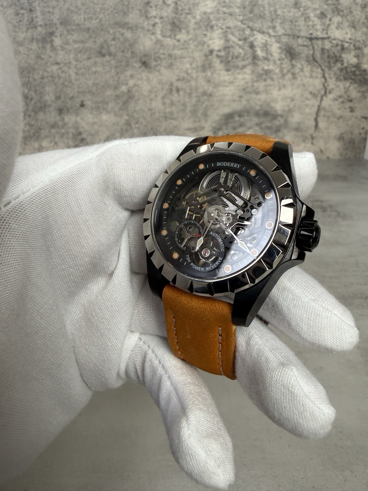 Boderry Windmill Skeleton Automatic Watch Men's L… - image 1