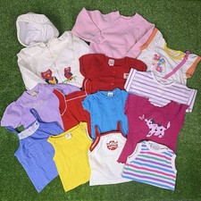 Lot Of 13 Vintage 70s 80s Baby Infant Girls Shirts Tops Blouses 12M - 4T - READ