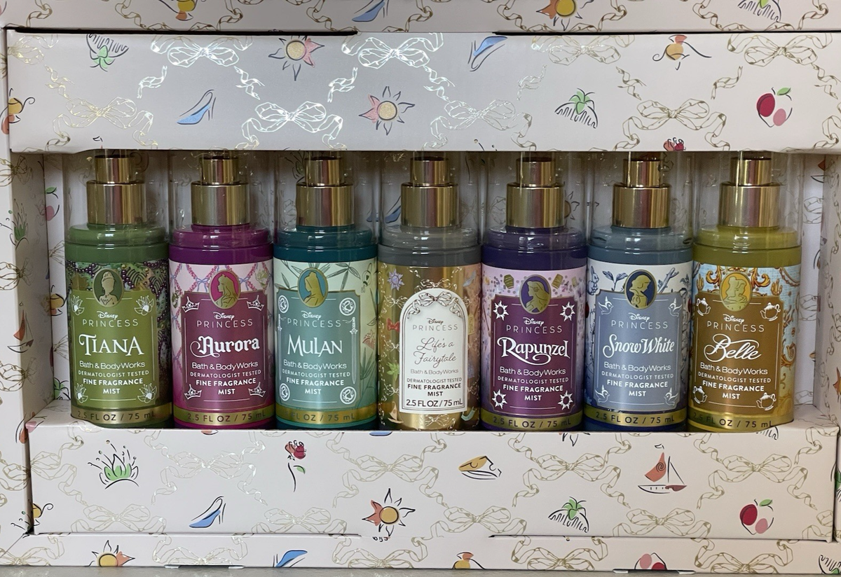 Bath & Body Works Disney Princess 7 piece Mini Fine Fragrance Mist