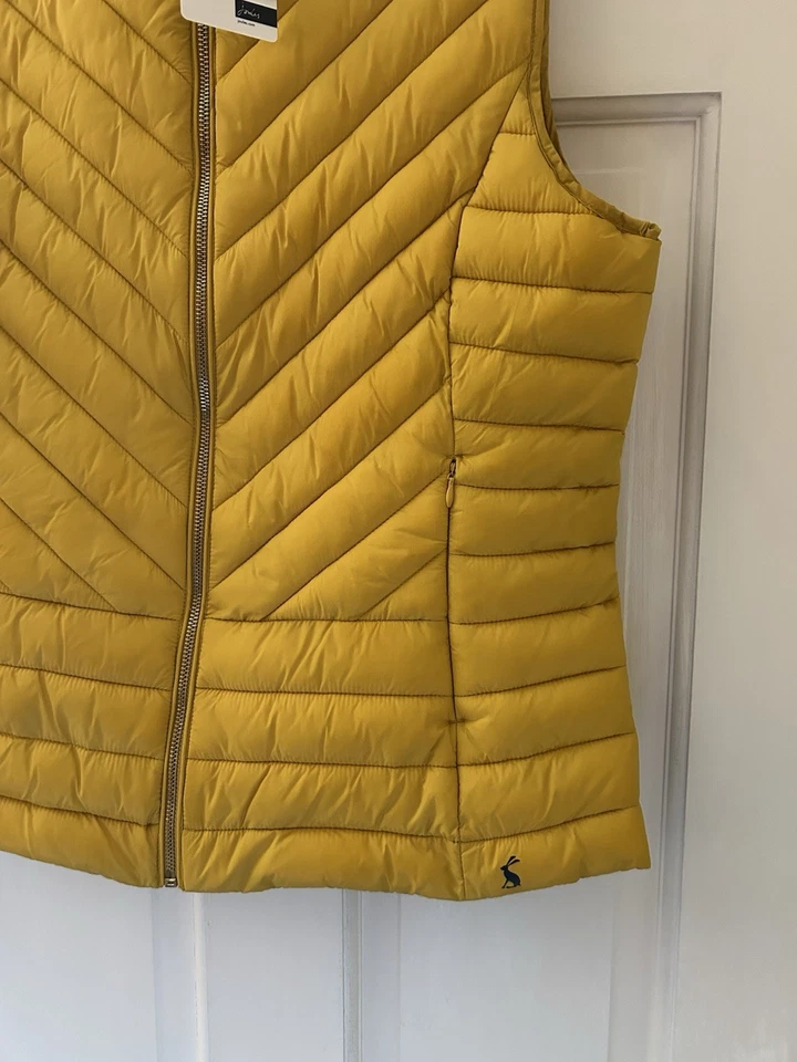Joules Brindley старинный золотой горчичный желтый жилет куртка с Ярлыками Великобритании 18 США 14 - Изображение 2 из 4