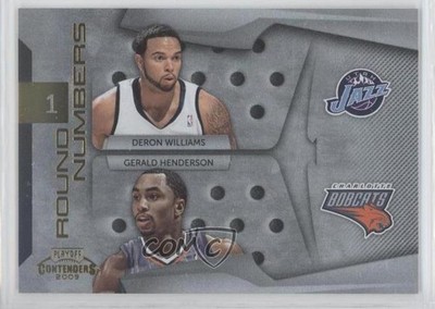 2009 Playoff Contenders Gold /100 Deron Williams Gerald Henderson Rookie RC 0q0