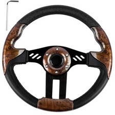 Golf Cart EZGO Steering Wheel, Fit EZGO TXT RXV, Club Car DS Precedent Brown