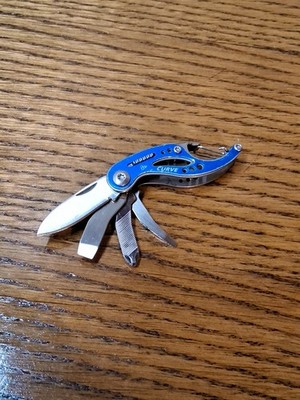 Blue Gerber Curve Mini Multitool,  Locking Blades, Great Condition