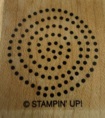 Stampin Up Stamp SPIRAL DOTS Single Stamps ONLY 1.25X1.25in