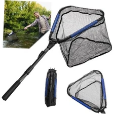 Floating Fishing Net, 35" Fishing Landing Net with Collapsible Telescopic Pole 