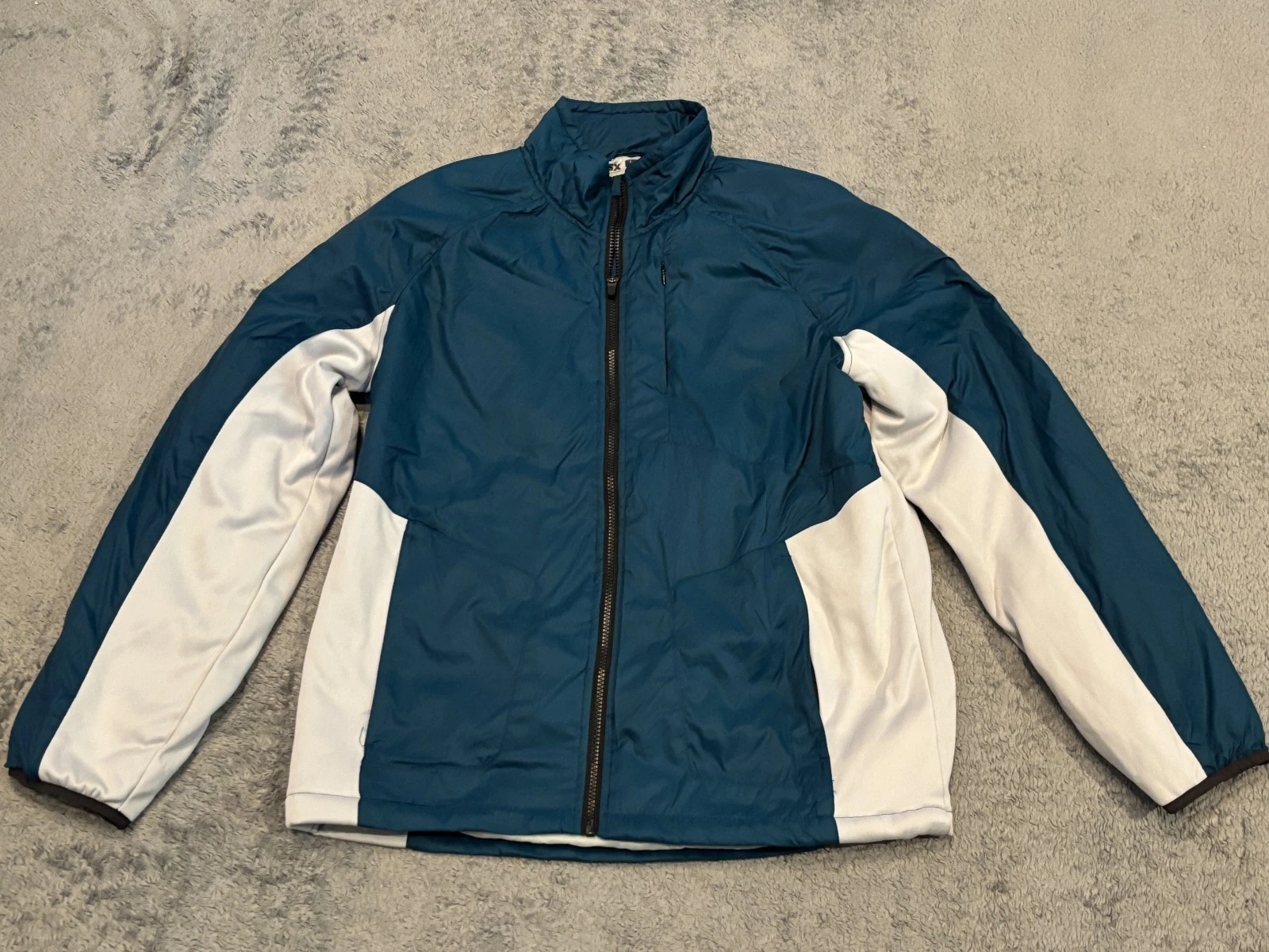 NWT Michael Strahan MSX Lined Windbreaker Jacket Mens Large Teal Gray Active