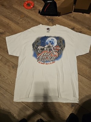 Hot Harley Nights 8th Annual 2003 Sioux Falls SD XL White T Shirt Make A Wish 