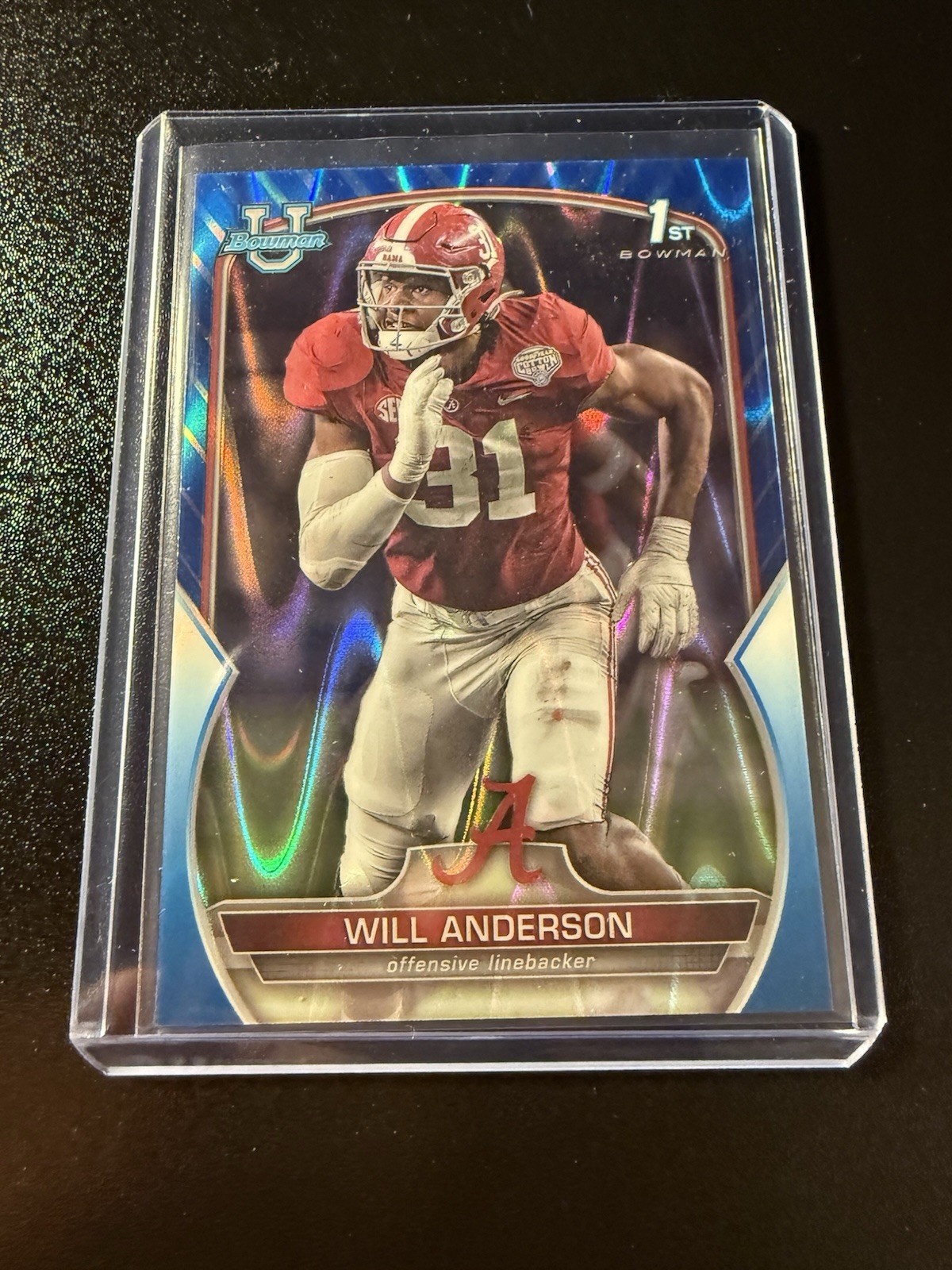 2022 Bowman University Chrome - Will Anderson #52 Blue Refractor /199 (RC)