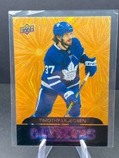 2020-21 Upper Deck Series 2 Orange Dazzlers Timothy Liljegren Rookie Card #DZ-90. rookie card picture