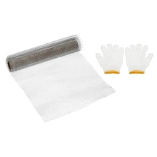 40"Lx16"W Woven Wire Mesh 8Mesh 304 Stainless Steel Filter Screen with Gloves