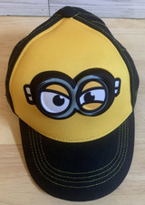 Minions Rise of Gru Kids Snapback Hat Yellow Black Cap Universal Studios Costume