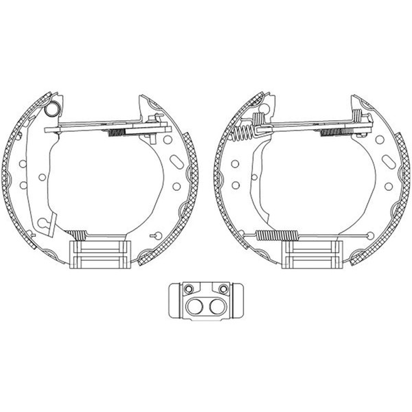 Hella BREMSBACKEN-SATZ 180Mm Hinterachse Passend FüR Ford Escort | 8DB 355-image
