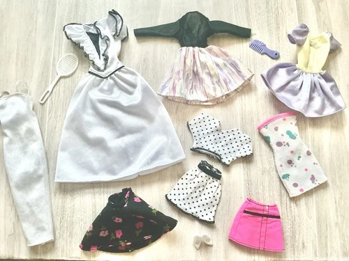 Barbie & Others Doll Clothes & Accessories Lot Assorted 1990s Vintage