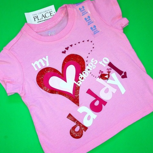 *NEW! "My Heart Belongs To Daddy!" Girls Shirt 6-9 12 18 Months 4T Fathers Gift!