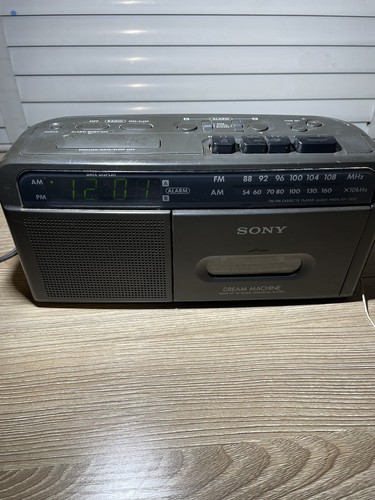 Sony (ICF-C610) Dream Machine Vintage Dual Alarm Clock Radio Cassette