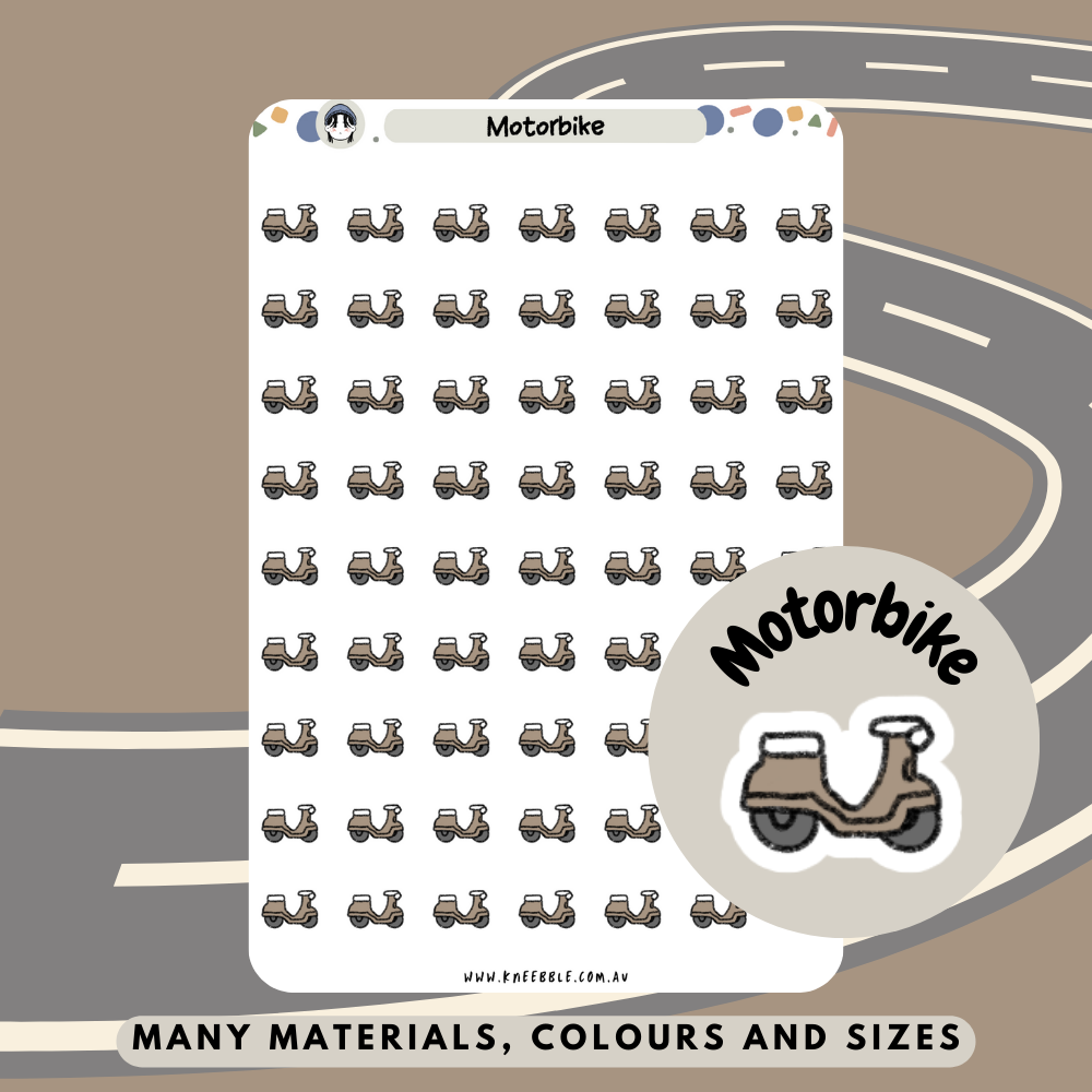Motorbike Scooter Planner Stickers