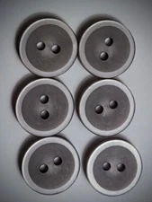 1/2" 2-Hole Smoke Craft/Clothing Buttons