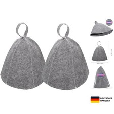 2 Stücke Saunahut Filz Sauna Mütze Sauna Set Filzhut Saunakappe Badekappe Fil...