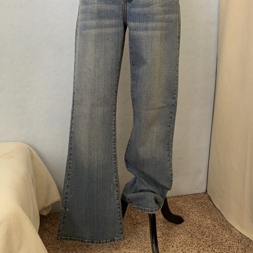LA Idol Embroiderd Pocket Light Distress Flare Jeans, Size 11 - Picture 3 of 12