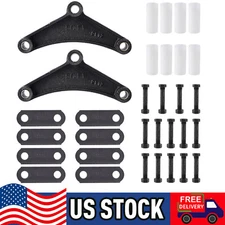 SPARKWHIZ Greaseable Tandem Trailer Axle Shackle Kit for Double Eye Spring USA