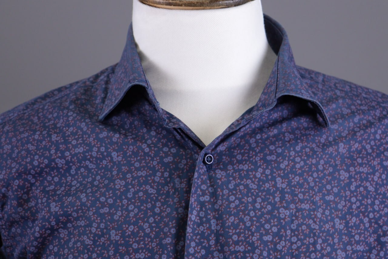 Camiceria Partenopea Blue Floral Long Sleeve Dres… - image 5
