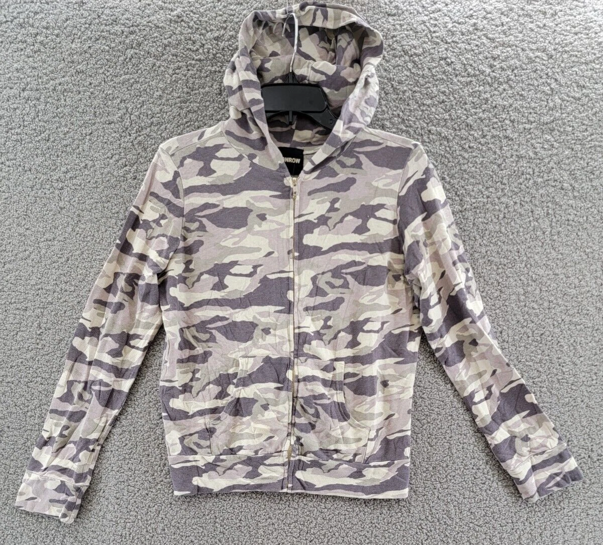 Monrow Urban Camo Full Zip Hoodie Women