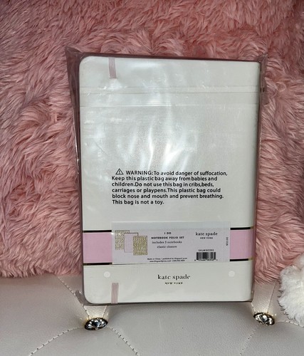 NUEVO Kate Spade Bridal ""I Do"" Rosa Oro Blanco Notebook Folio Set con 3 Cuadernos - Imagen 12 de 17