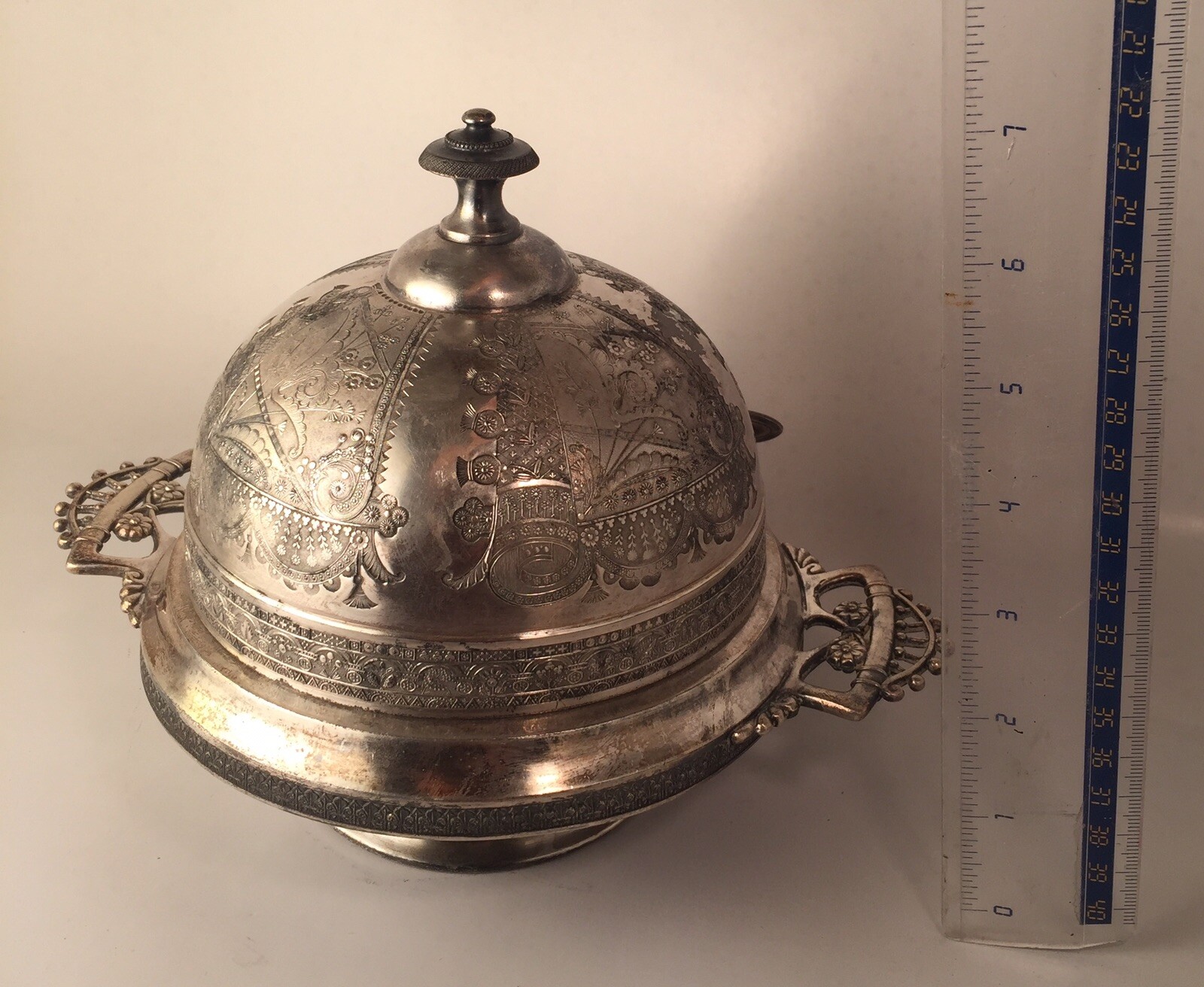 Middletown Plate, Co. White Metal Butter Dish Vintage Rare