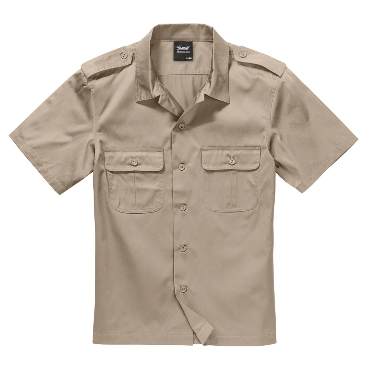 Mens khaki shirt short sleeve sale