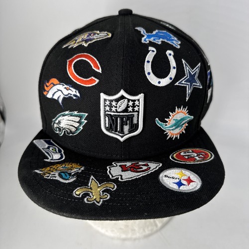 New Era 59fifty NFL, All Over Logos Fitted Hat Includes 32 Teams Size: 8 NEW - Picture 12 of 17