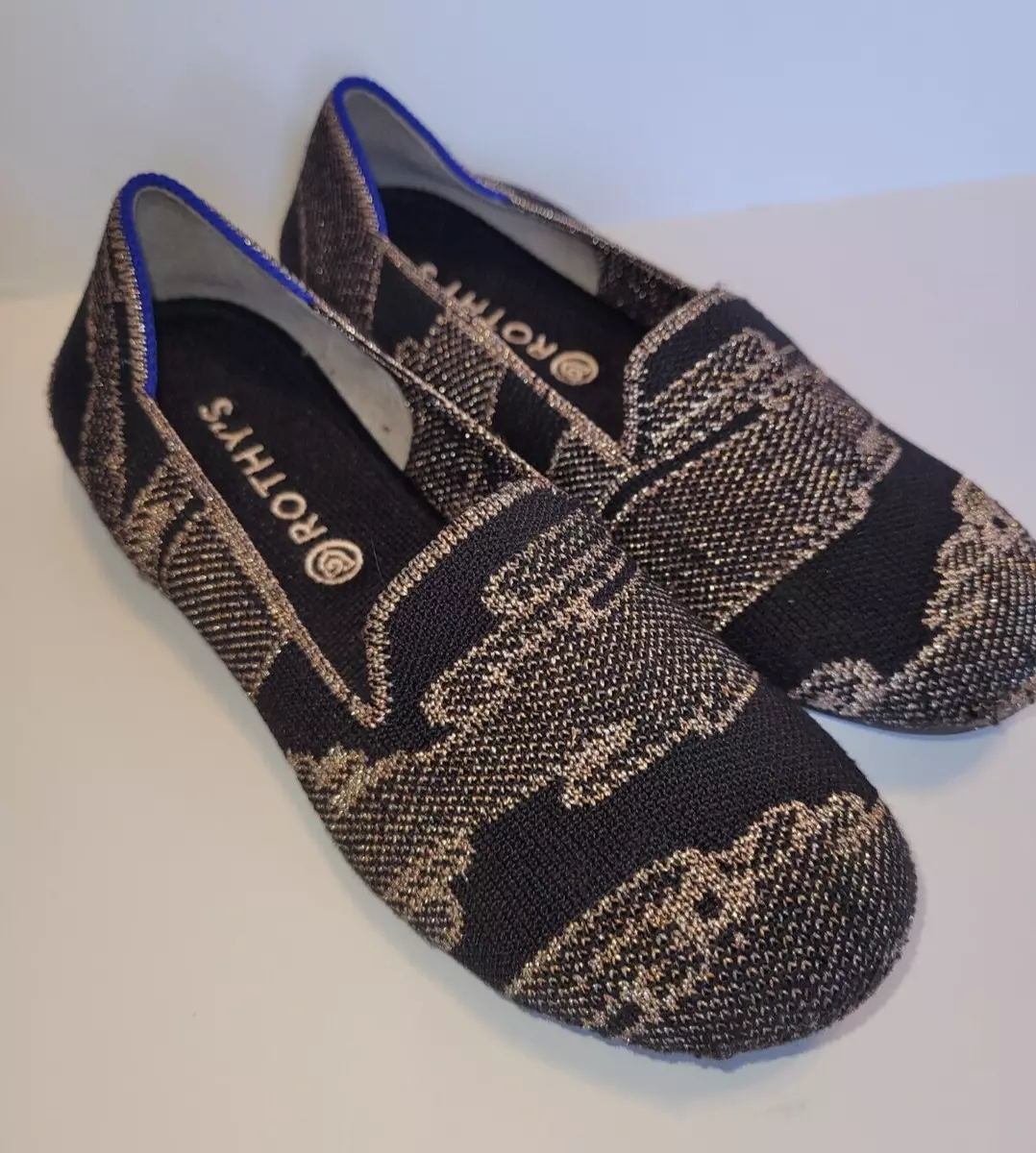 Girls Rothys Golden Shimmer The Loafer Shoes size 1 youth eBay