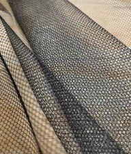 58/60" Black Hard Net Crinoline Fabric By The Yard 100% Polyester