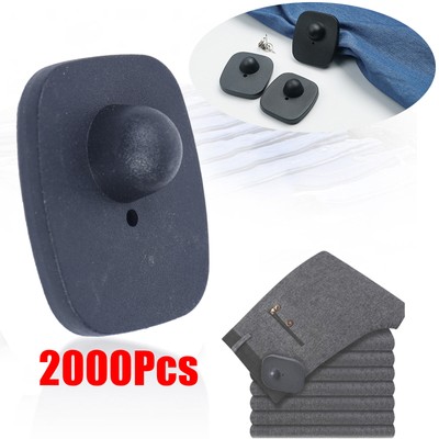 2000pcs Checkpoint EAS Retail Security Hard Tags & Pins For RF Anti-Theft Alarm