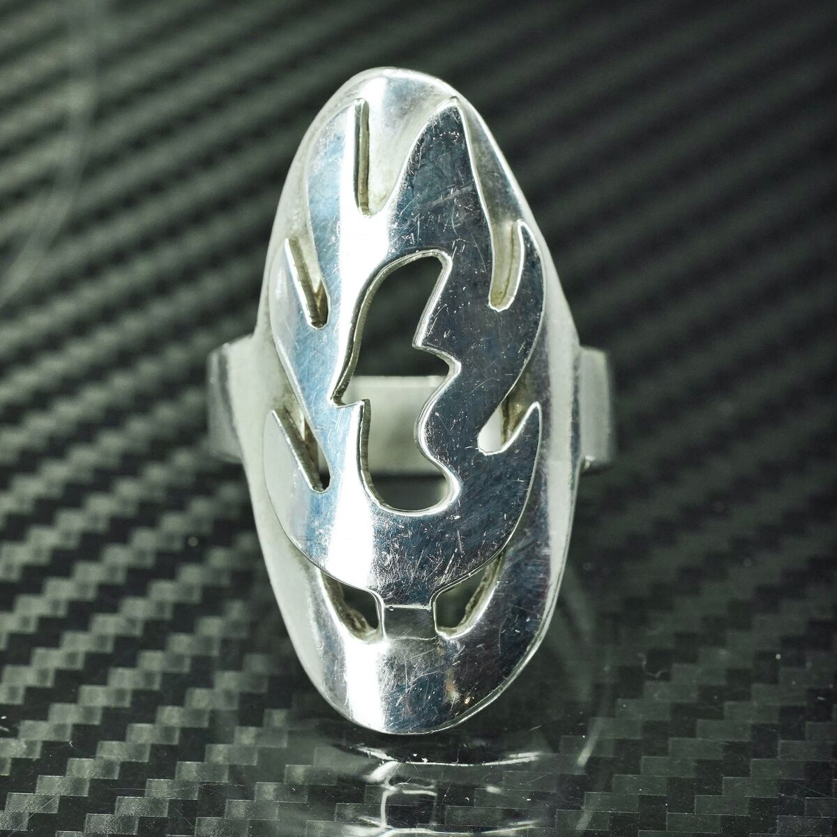 size 10, vintage Mexico sterling silver 925 handmade ring size 10, vintage Mexico sterling silver 925 handmade ring
