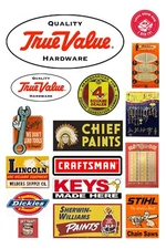 1:87 HO scale model hardware store signs 